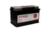 На фото: Аккумулятор A-mega AGM 80Ah 800A (- +)