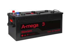 На фото: Аккумулятор Amega Standard 140Ah (800A)