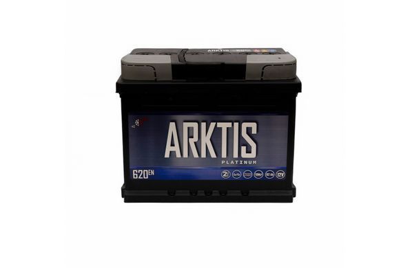 На фото: Аккумулятор ARKTIS PLATINUM 62Ah 650A