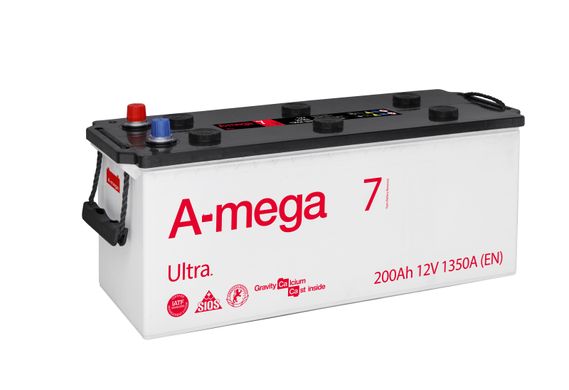 На фото: Аккумулятор A-mega Ultra 200Ah (1350A)