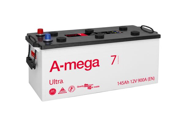 На фото: Аккумулятор A-mega Ultra 145Ah (900A)