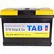 На фото: Аккумулятор TAB EFB euro 70Ah 680A (- +) (EU), изображение 1